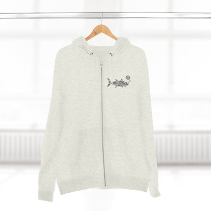 Ventana Wooden Tuna Unisex - Zip Cotton Blend Fleece Hoodie