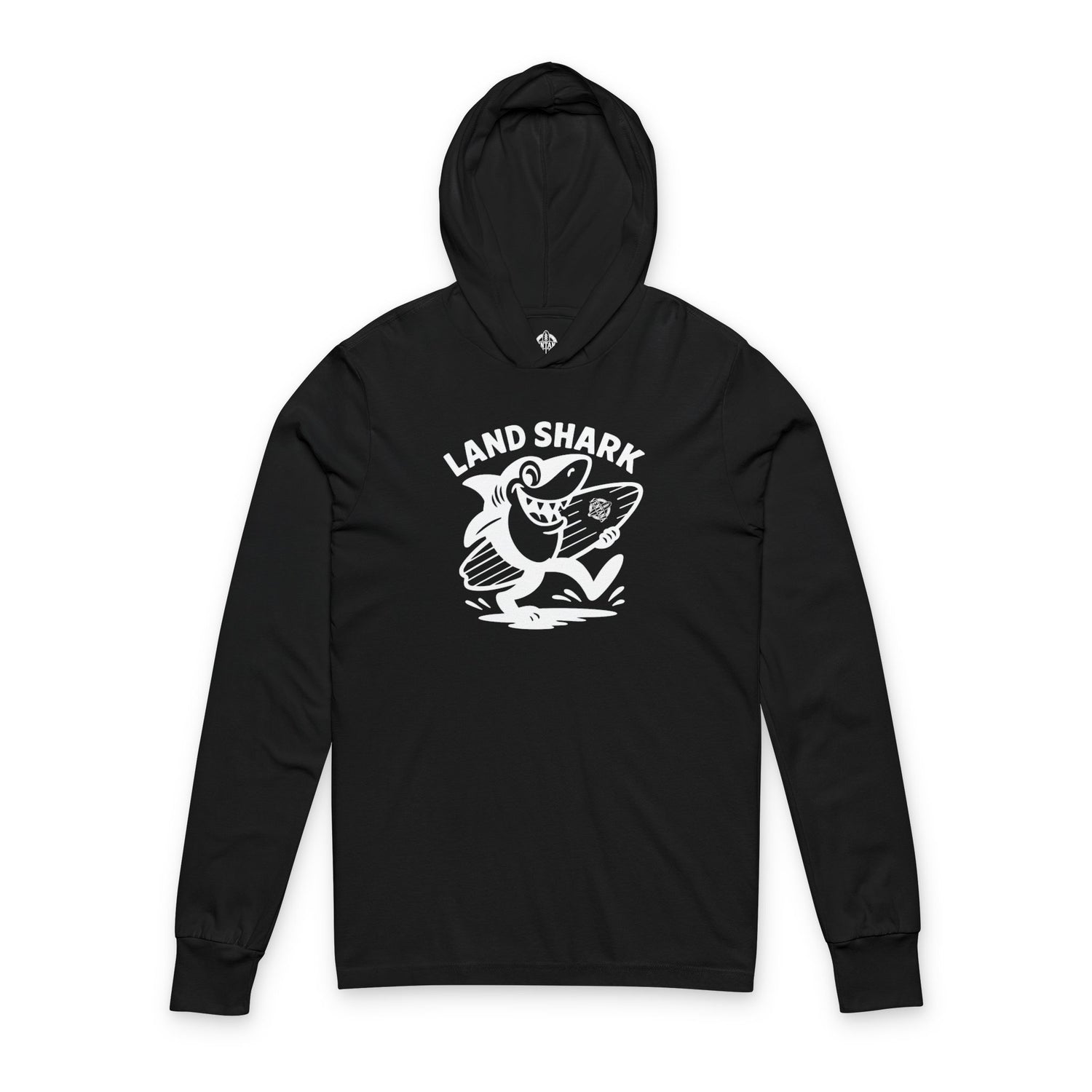 Land Shark Unisex - Cotton Hooded Long Sleeve Hooded T-Shirt