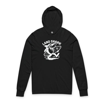Land Shark Unisex - Cotton Hooded Long Sleeve Hooded T-Shirt