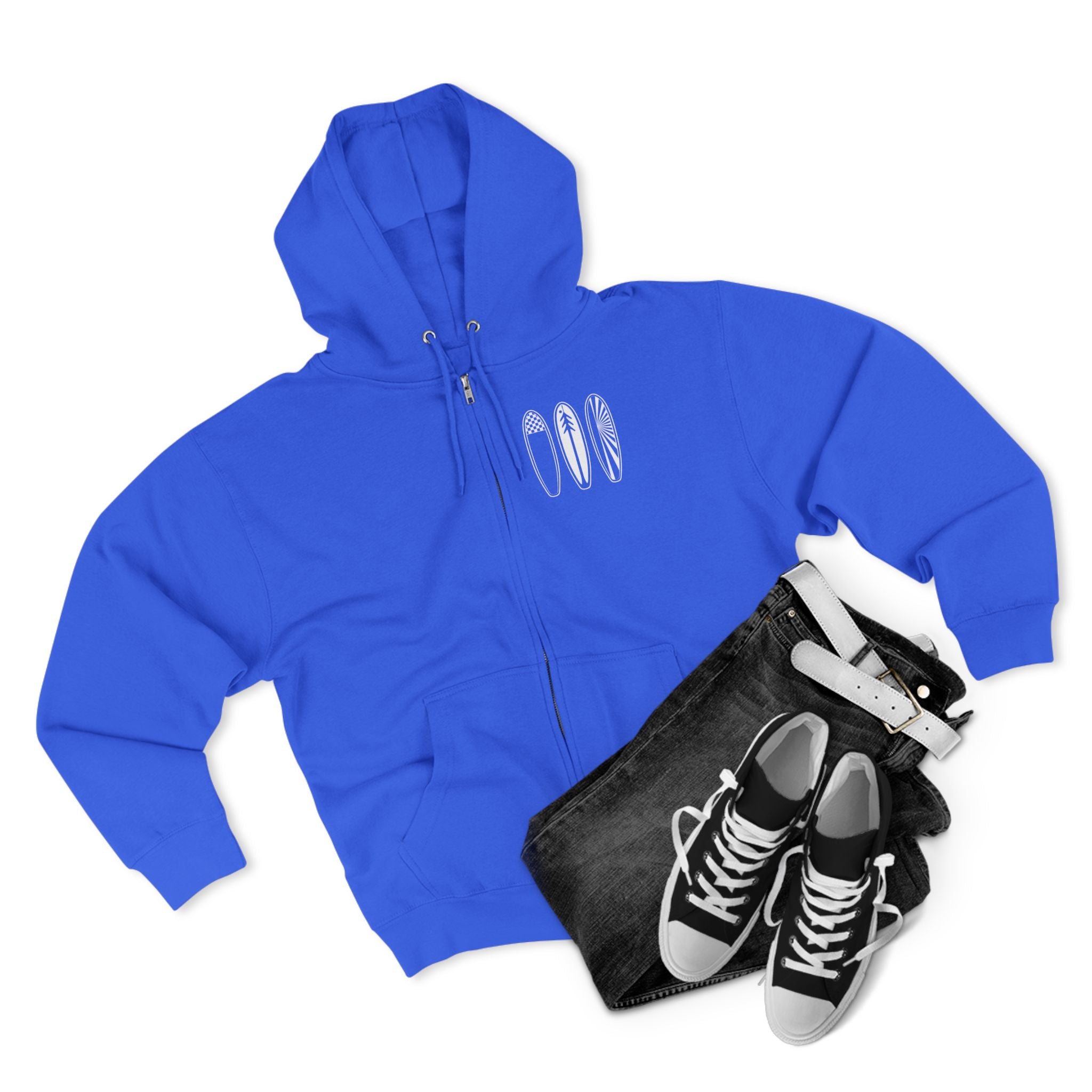 Ventana Three Board Unisex - Zip Cotton Blend Fleece Hoodie