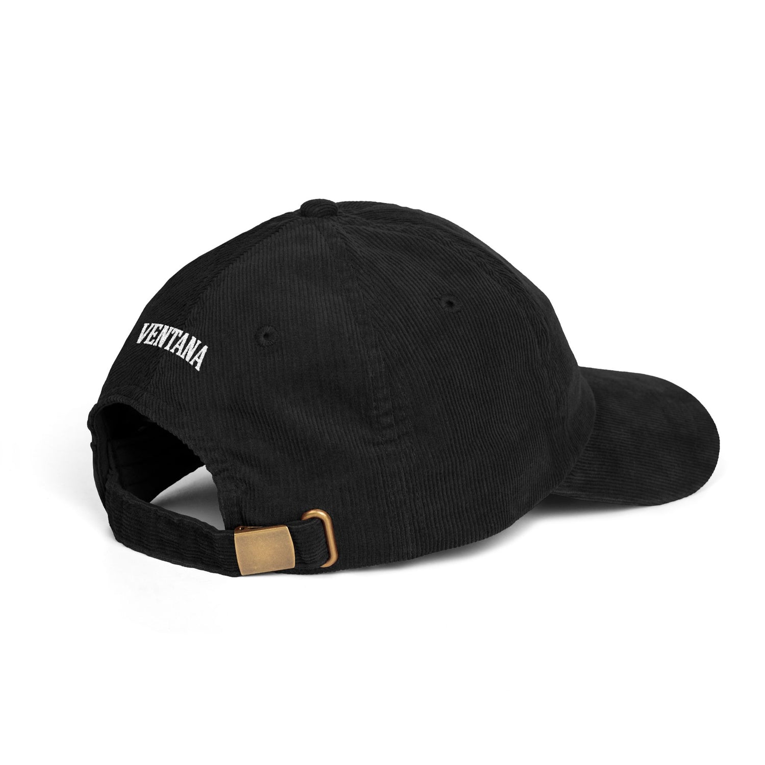 Ventana Three Board Embroidered Corduroy Cap - 100% Cotton
