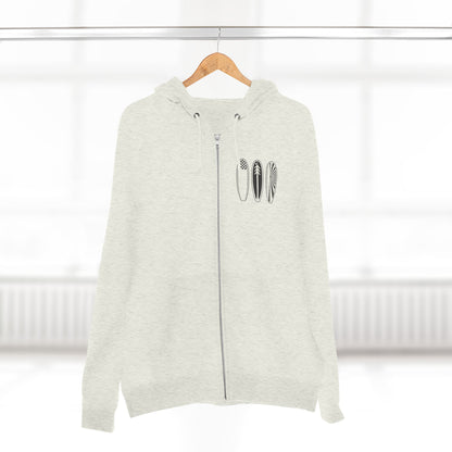 Ventana Three Board Unisex - Zip Cotton Blend Fleece Hoodie