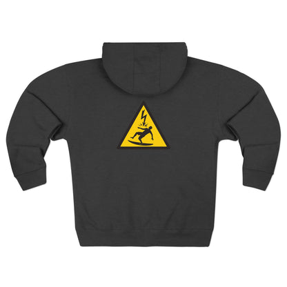 Electric Surfer Unisex - Zip Cotton Blend Fleece Hoodie