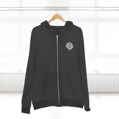 Ventana Wooden Surfboards Unisex - Zip Cotton Blend Fleece Hoodie