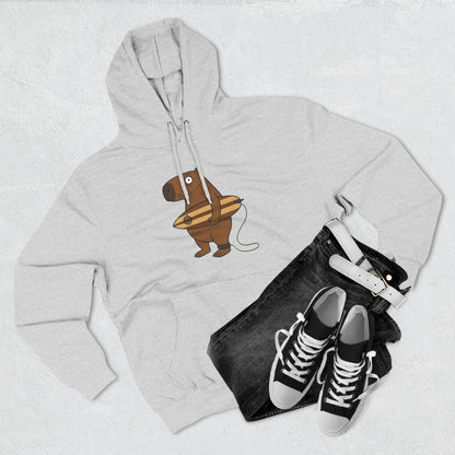 Capybara Surfer Unisex - Pull-Over Cotton Blend Fleece Hoodie