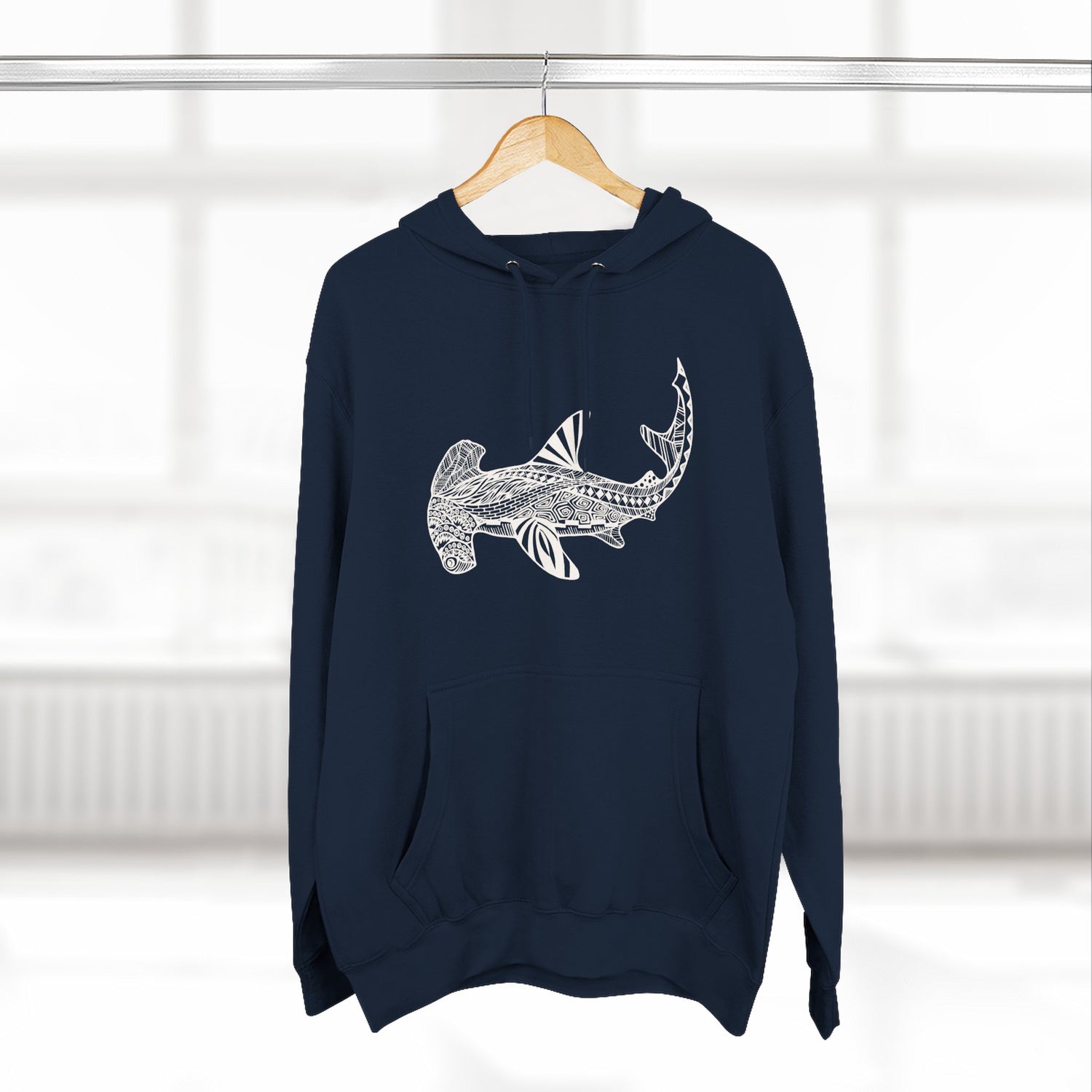 Ventangle Hammerhead Unisex - Pull-Over Cotton Blend Fleece Hoodie