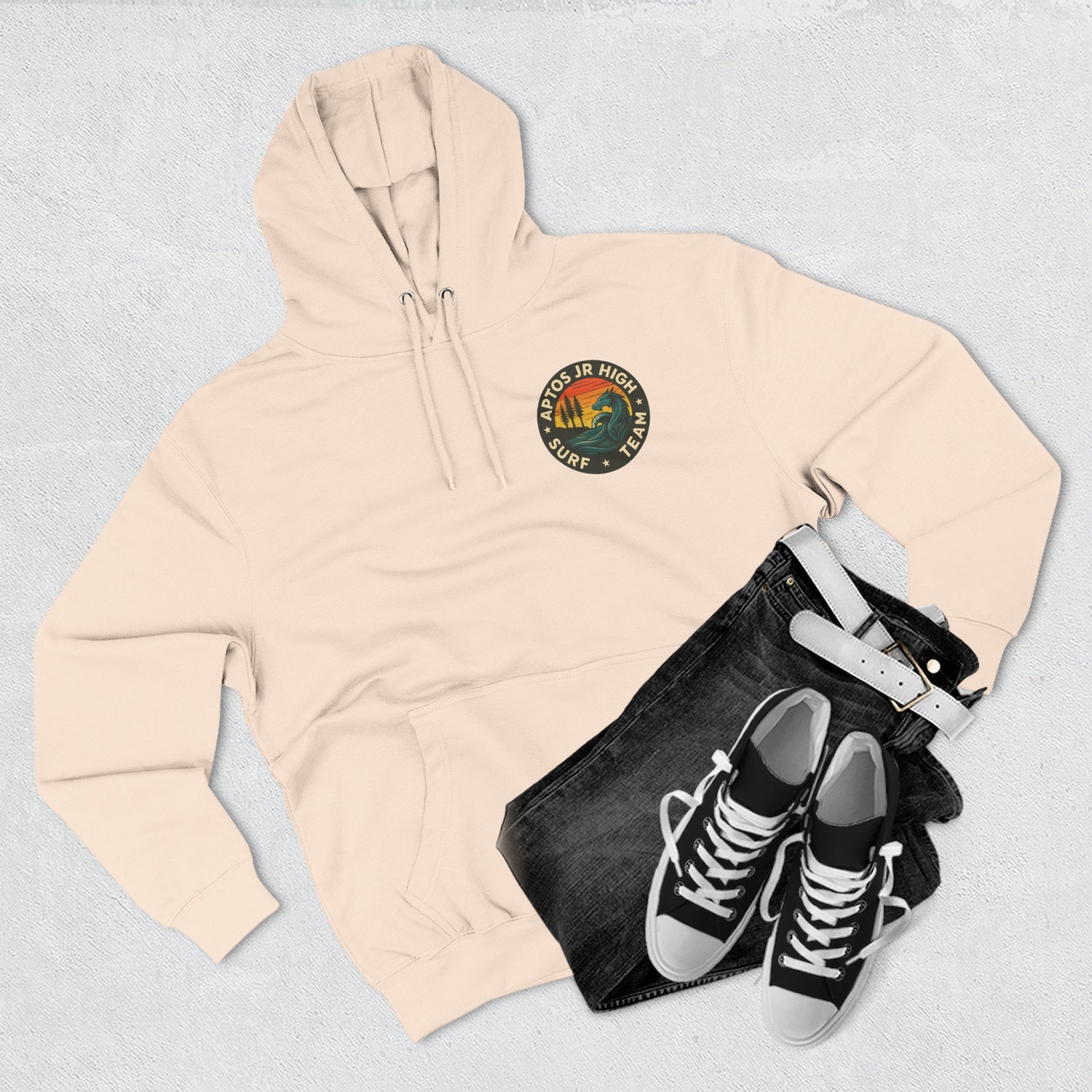 Aptos Junior High Surf Team Unisex - Pull-Over Cotton Blend Fleece Hoodie