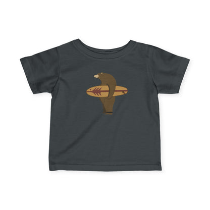 Surfing Grizzly Bear by Fabian Lavater - Infant 100% Cotton T-Shirt