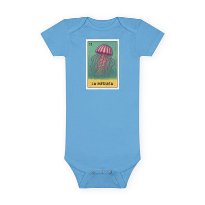 Sea Jelly Lotería - Baby Short Sleeve 100% Cotton Onesie (La Medusa)