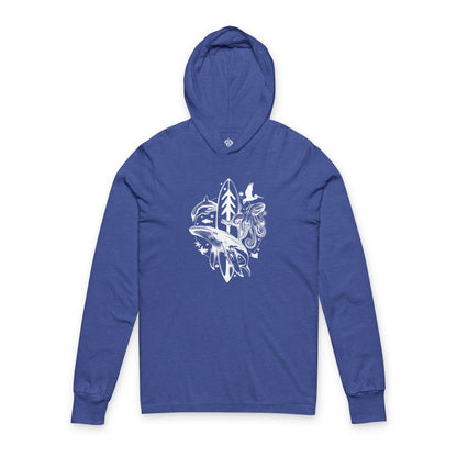 Ventana Monterey Bay by Thiago Bianchini Unisex - Cotton Long Sleeve Hooded T-Shirt