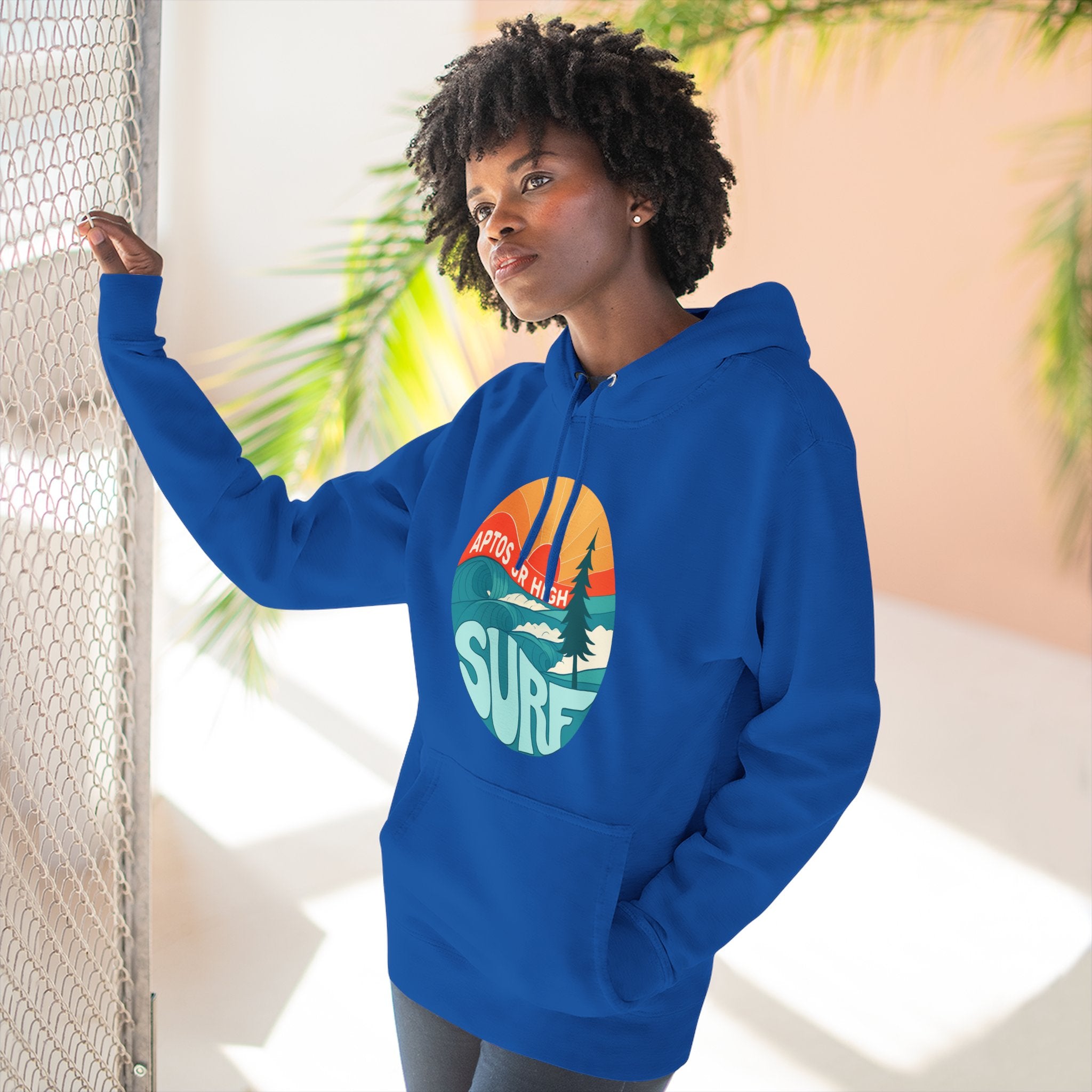 Aptos Junior High Surf Team Sunset Unisex - Pull-Over Cotton Blend Fleece Hoodie