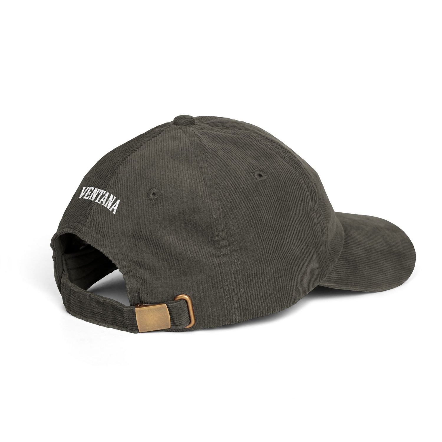 Ventana Three Board Embroidered Corduroy Cap - 100% Cotton