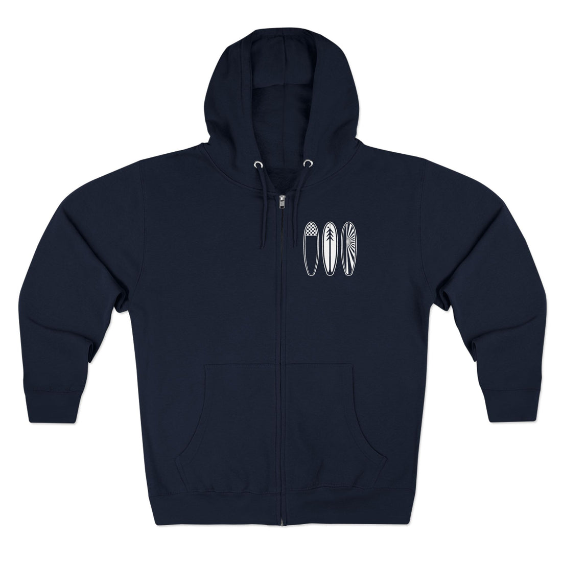 Ventana Three Board Unisex - Zip Cotton Blend Fleece Hoodie