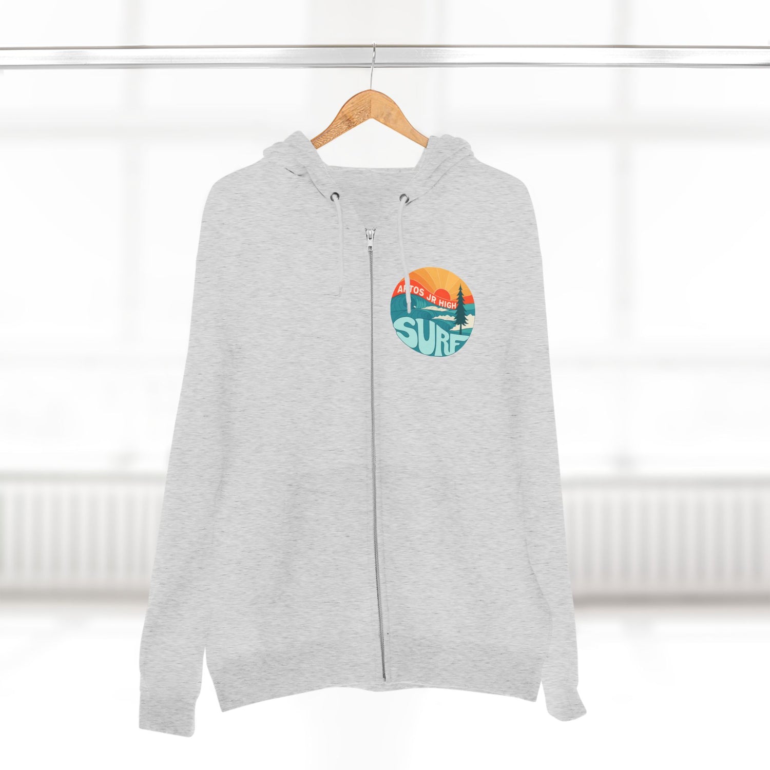 Aptos Junior High Surf Team Sunset Unisex - Zip Cotton Blend Fleece Hoodie