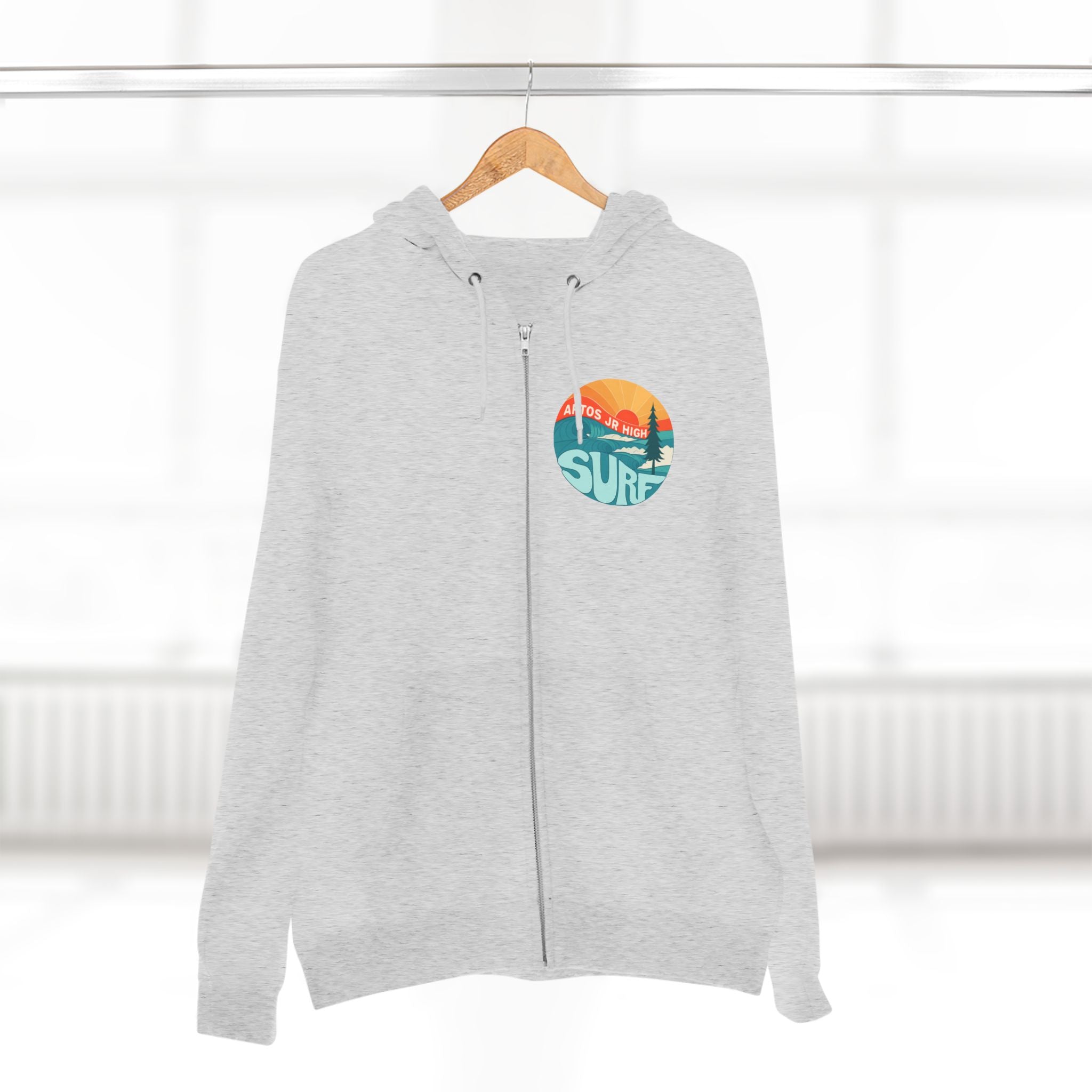 Aptos Junior High Surf Team Sunset Unisex - Zip Cotton Blend Fleece Hoodie