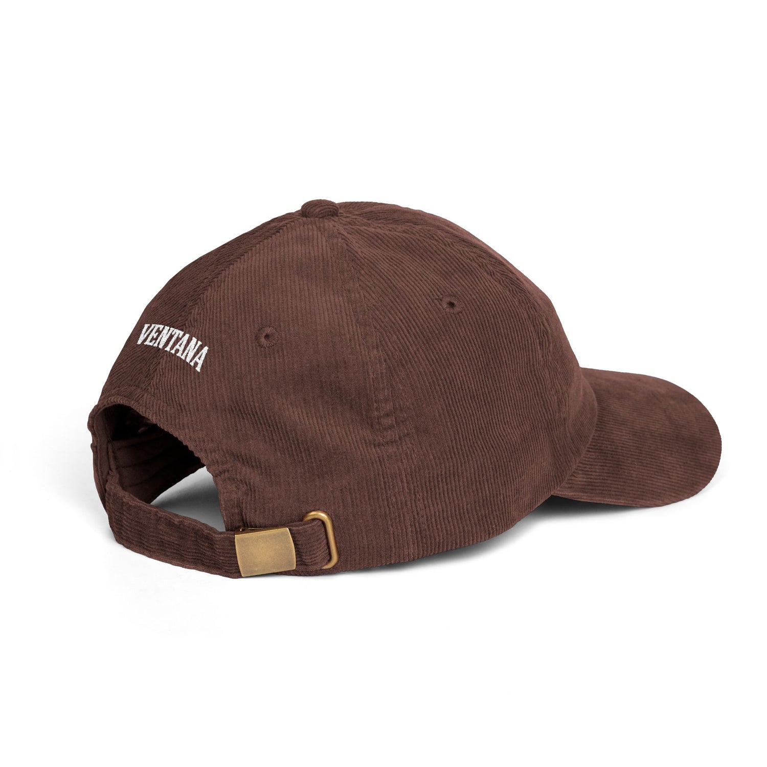 Ventana Three Board Embroidered Corduroy Cap - 100% Cotton