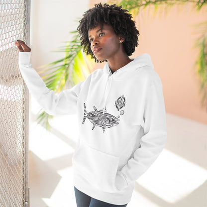 Ventana Wooden Tuna Unisex - Pull-Over Cotton Blend Fleece Hoodie