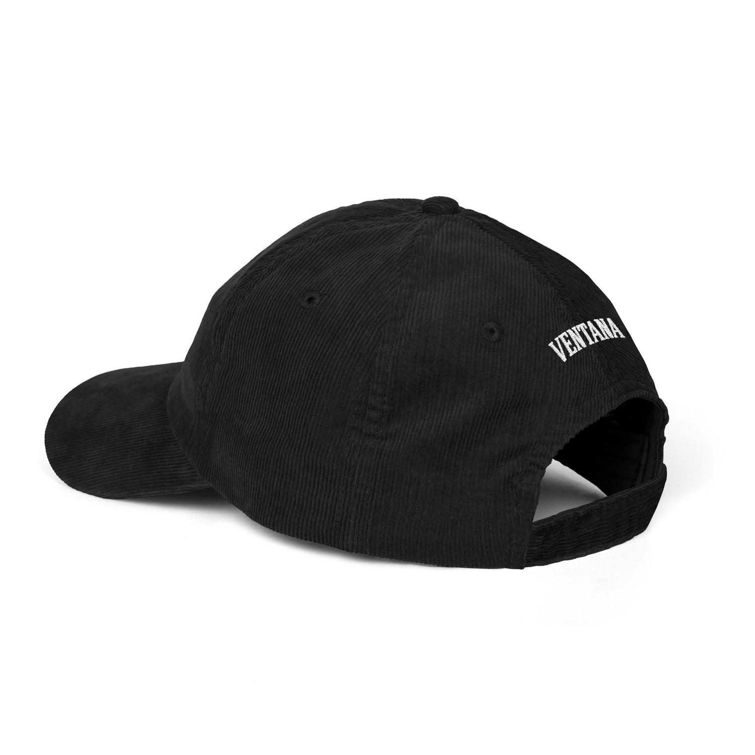 Ventana Three Board Embroidered Corduroy Cap - 100% Cotton