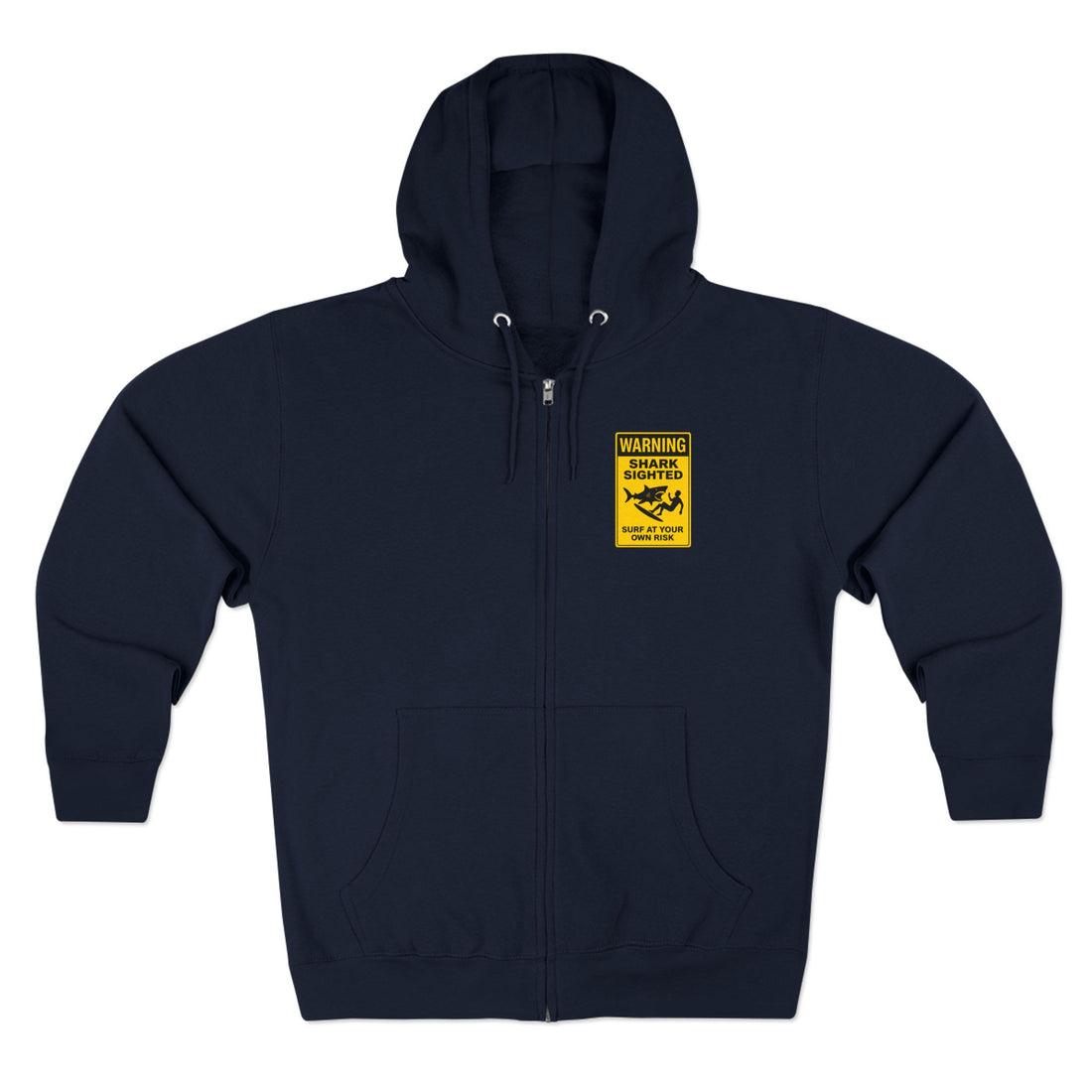 Shark Sighted Unisex - Zip Cotton Blend Fleece Hoodie