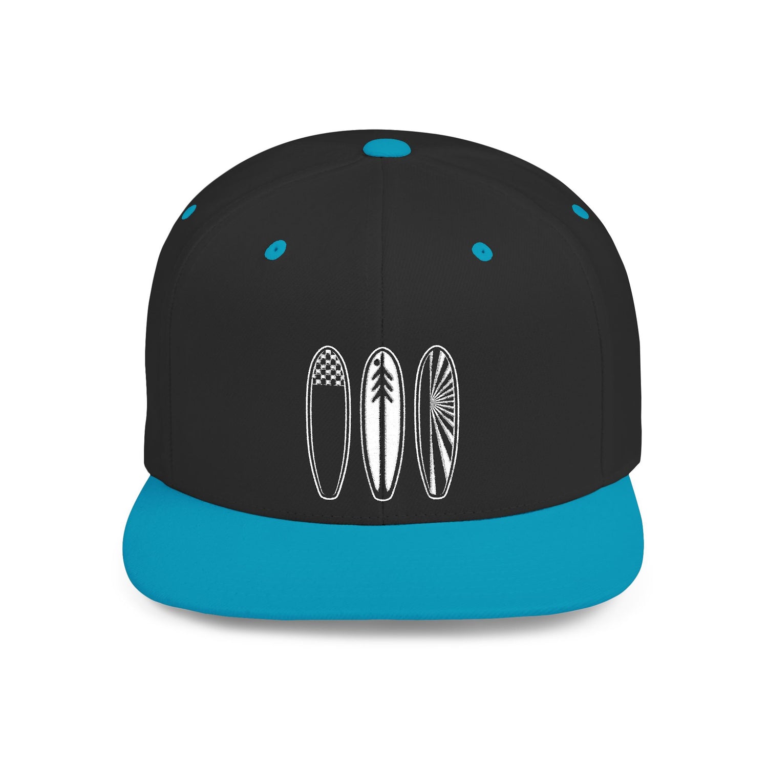 Ventana Three Board Embroidered Flat Bill Snapback Hat