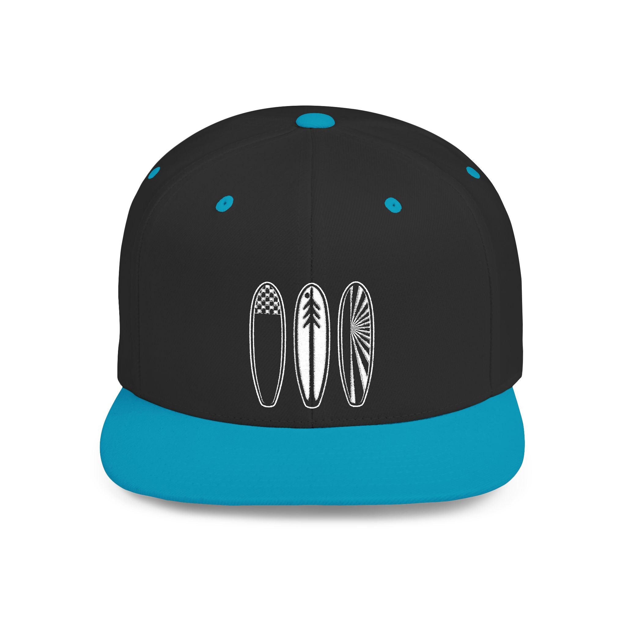 Ventana Three Board Embroidered Flat Bill Snapback Hat