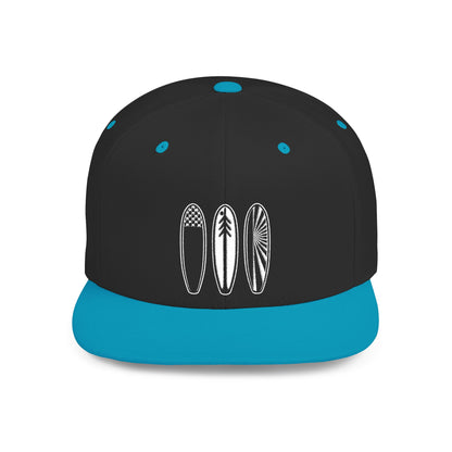 Ventana Three Board Embroidered Flat Bill Snapback Hat
