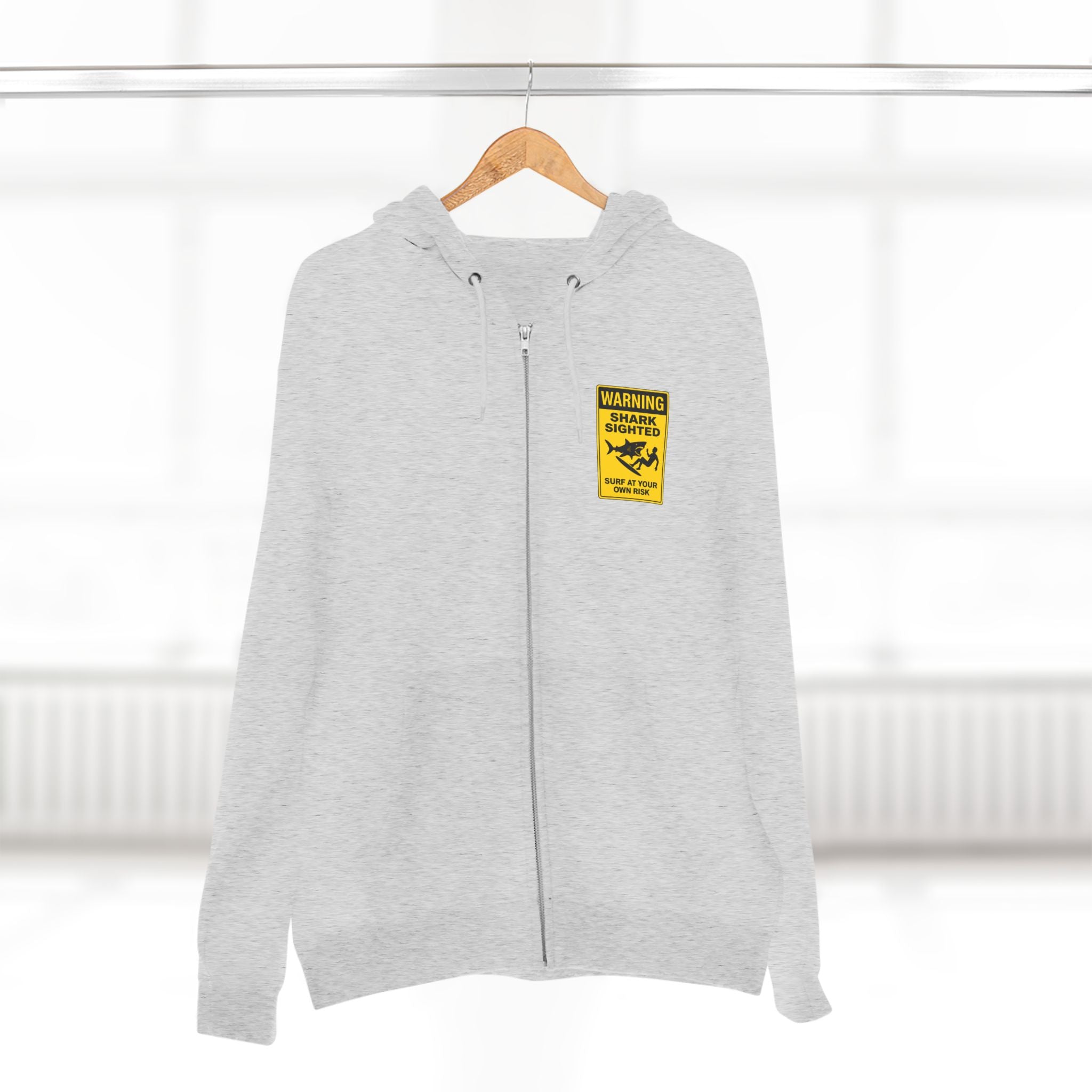 Shark Sighted Unisex - Zip Cotton Blend Fleece Hoodie
