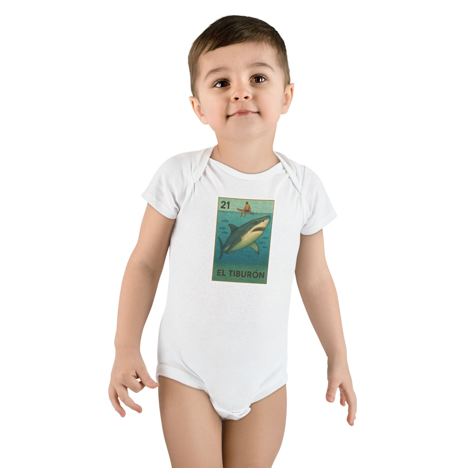 Kelp Forest Lotería - Baby Short Sleeve 100% Cotton Onesie (El Bosque de Algas)