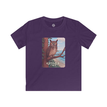 Aptos California Aptosia Owl Kids - Soft Style U.S. Cotton T-Shirt