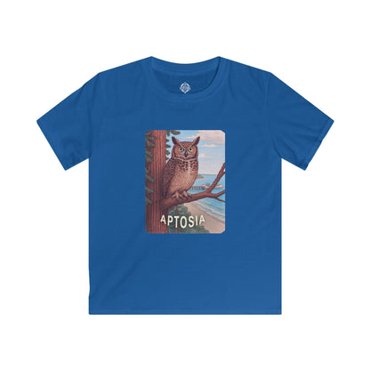 Aptos California Aptosia Owl Kids - Soft Style U.S. Cotton T-Shirt