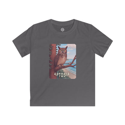 Aptos California Aptosia Owl Kids - Soft Style U.S. Cotton T-Shirt