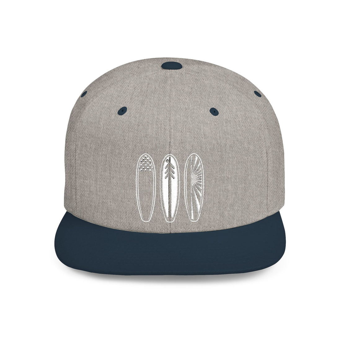 Ventana Three Board Embroidered Flat Bill Snapback Hat