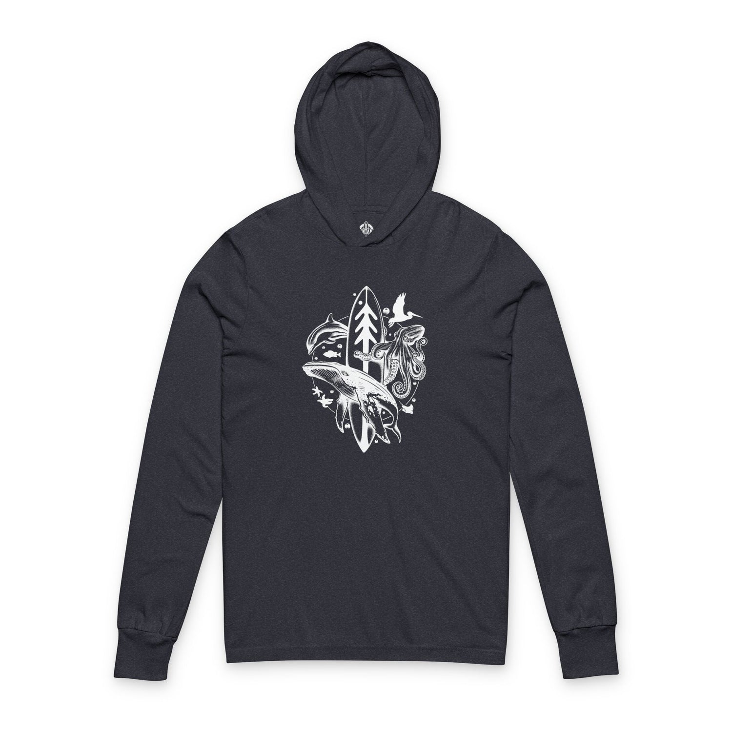 Ventana Monterey Bay by Thiago Bianchini Unisex - Cotton Long Sleeve Hooded T-Shirt