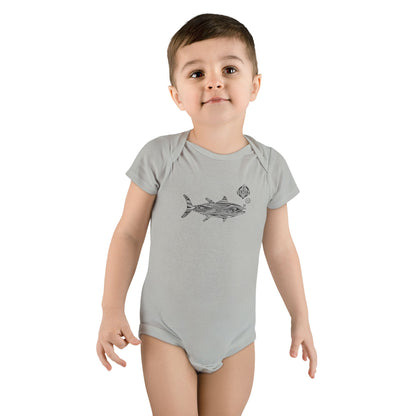 Ventana Wooden Tuna - Baby Short Sleeve 100% Cotton Onesie
