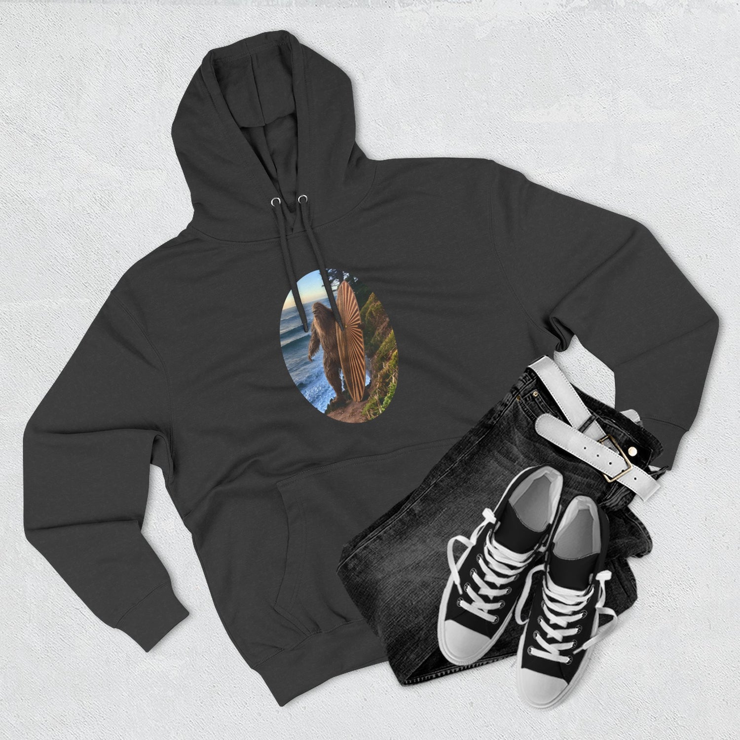 Ventana Real Surfsquatch Unisex - Pull-Over Cotton Blend Fleece Hoodie
