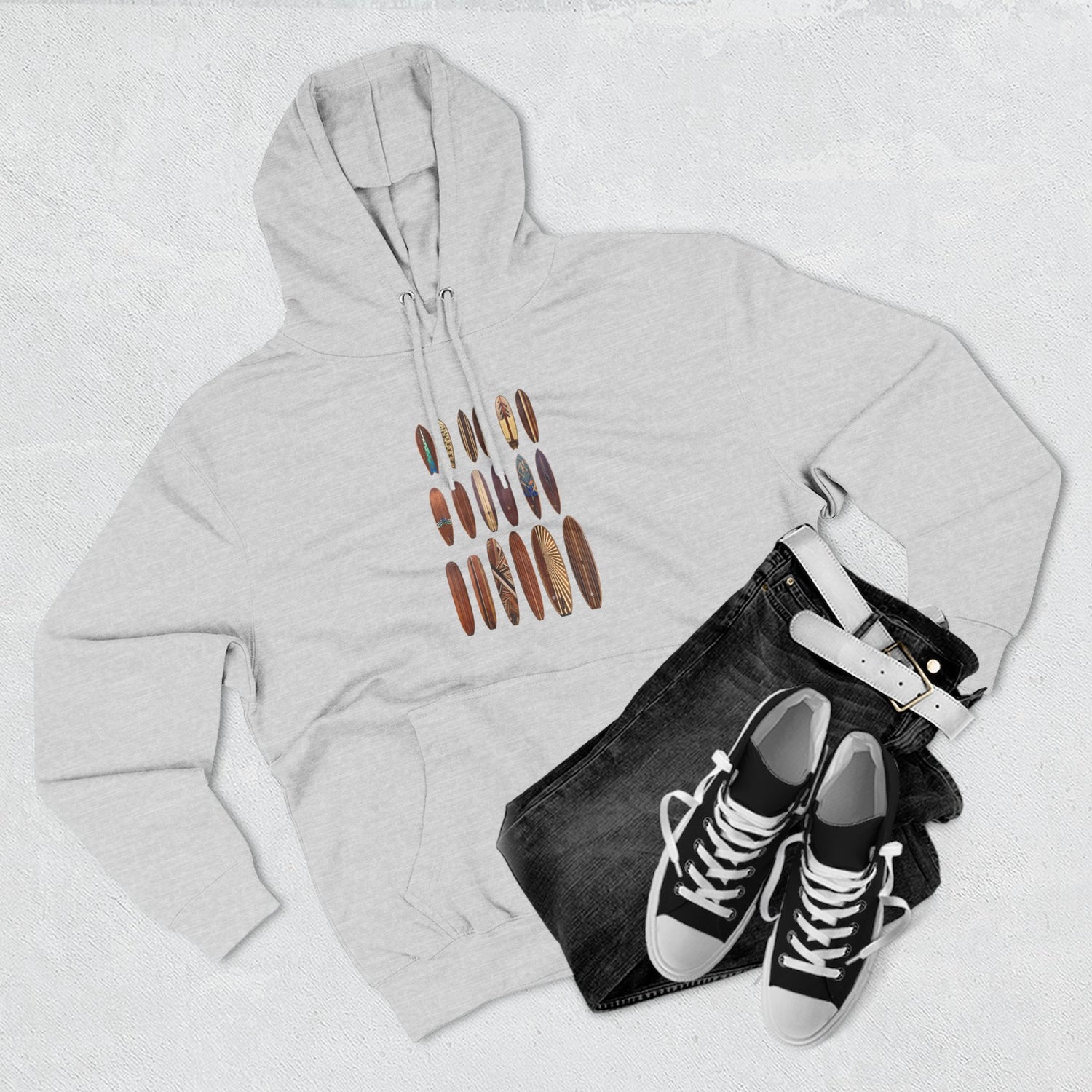 Ventana Wooden Surfboards Unisex - Pull-Over Cotton Blend Fleece Hoodie