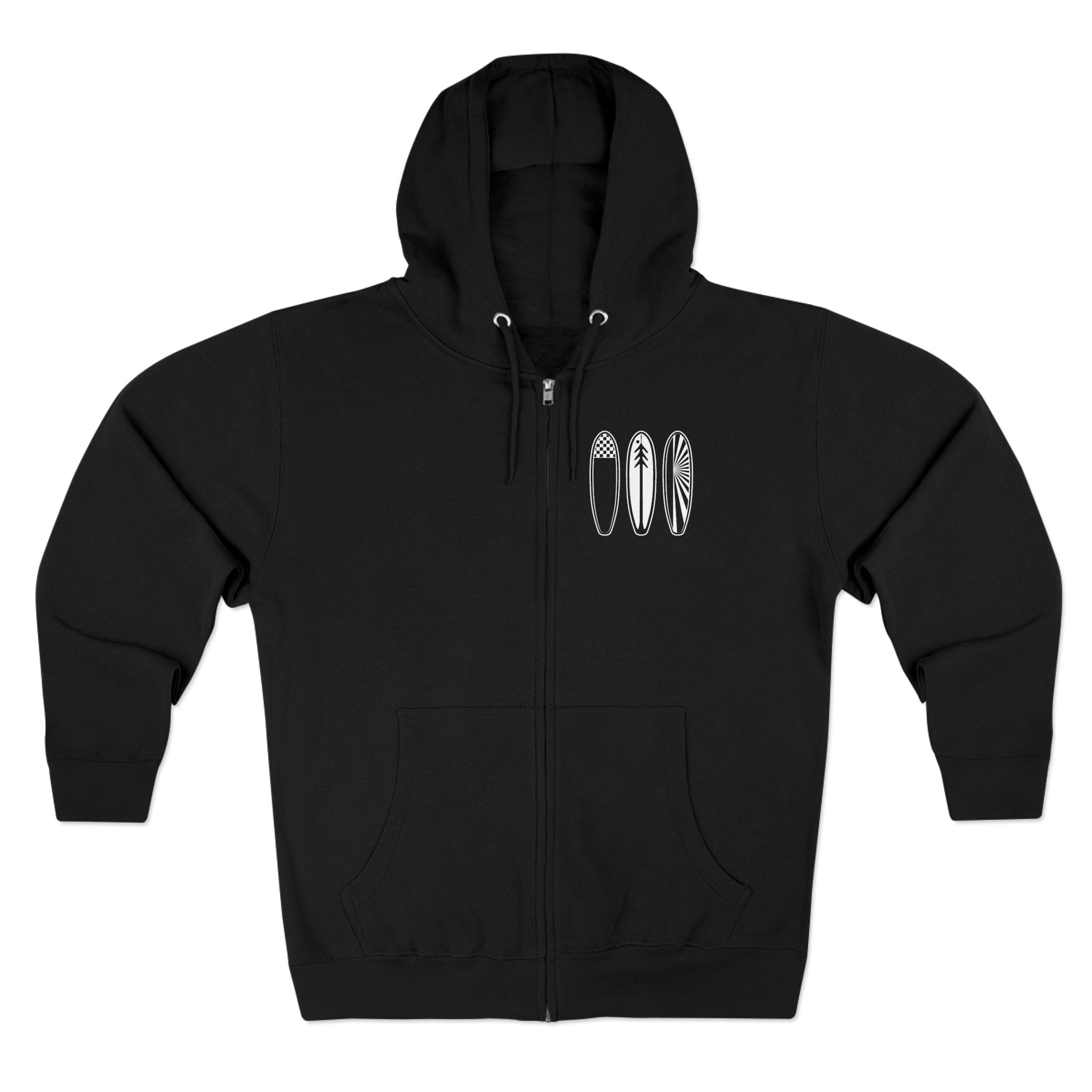 Ventana Three Board Unisex - Zip Cotton Blend Fleece Hoodie