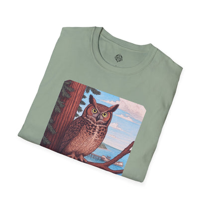 Aptos California Aptosia Owl Unisex - U.S. Cotton T-Shirt