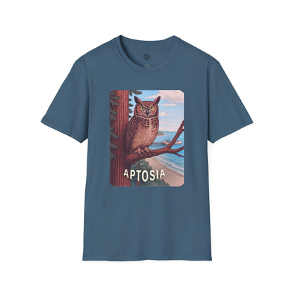 Aptos California Aptosia Owl Unisex - U.S. Cotton T-Shirt
