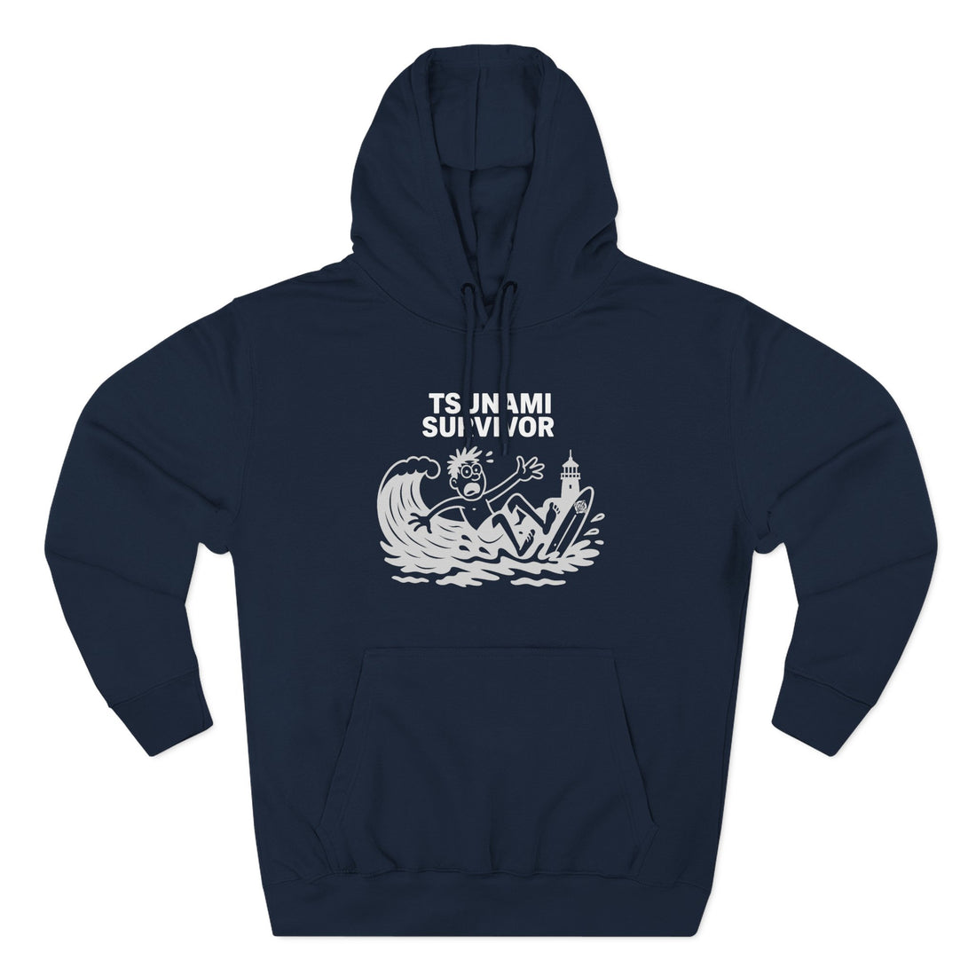 Tsunami Survivor Unisex - Pull-Over Cotton Blend Fleece Hoodie