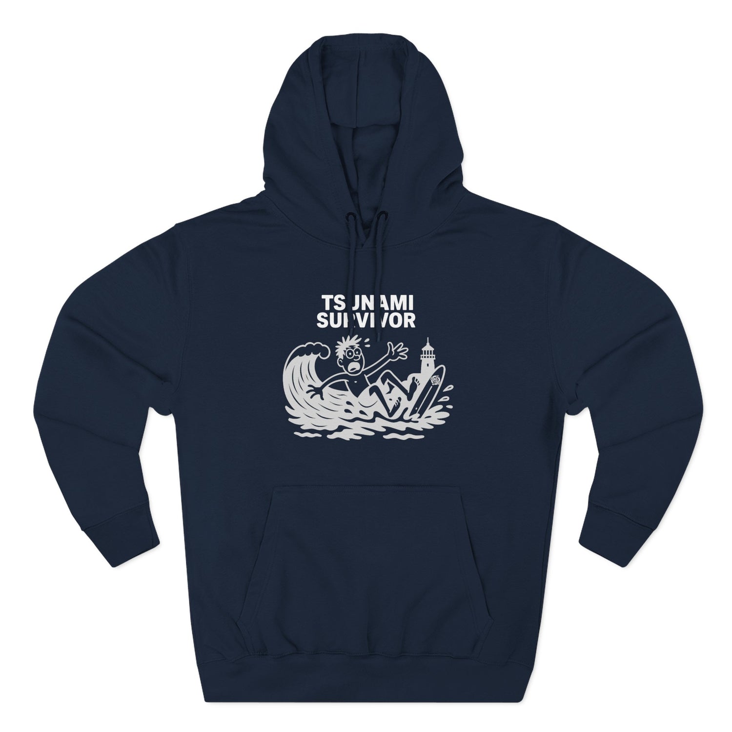Tsunami Survivor Unisex - Pull-Over Cotton Blend Fleece Hoodie
