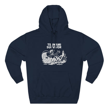 Tsunami Survivor Unisex - Pull-Over Cotton Blend Fleece Hoodie