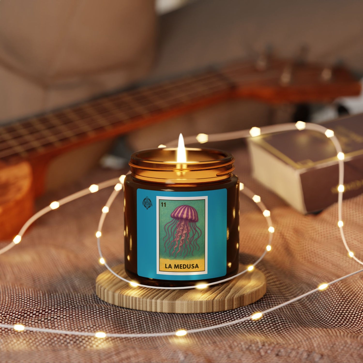 Sea Jelly Lotería - Scented Soy Candle (La Medusa)