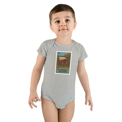 Hermit Crab Lotería - Baby Short Sleeve 100% Cotton Onesie (El Cangrejo Ermitaño)