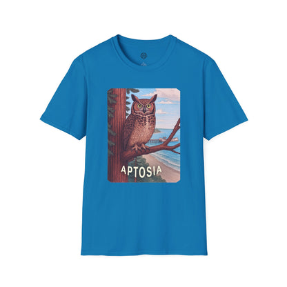 Aptos California Aptosia Owl Unisex - U.S. Cotton T-Shirt