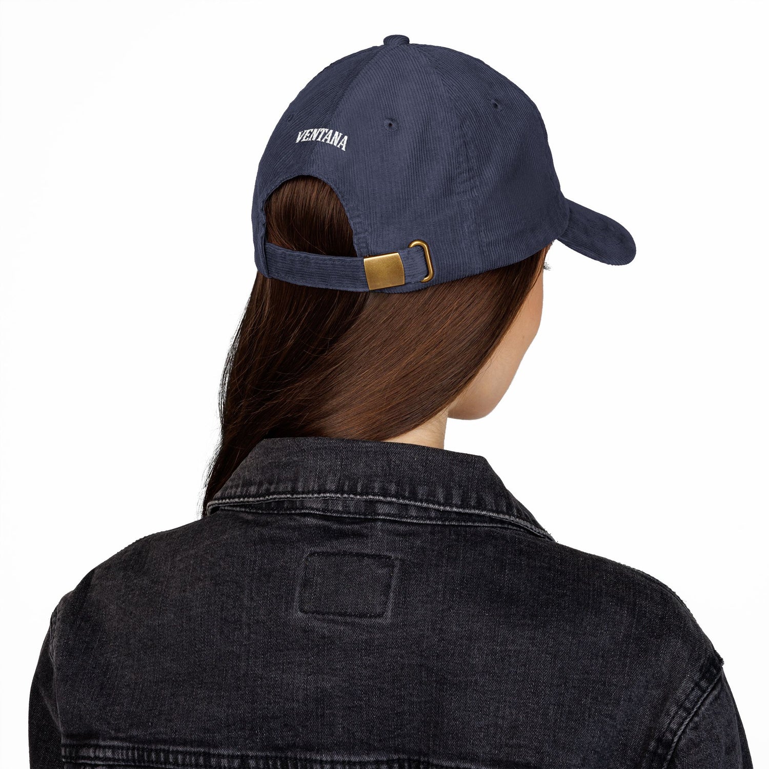 Ventana Three Board Embroidered Corduroy Cap - 100% Cotton