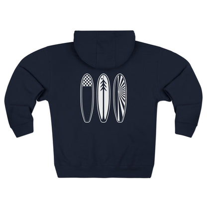 Ventana Three Board Unisex - Zip Cotton Blend Fleece Hoodie