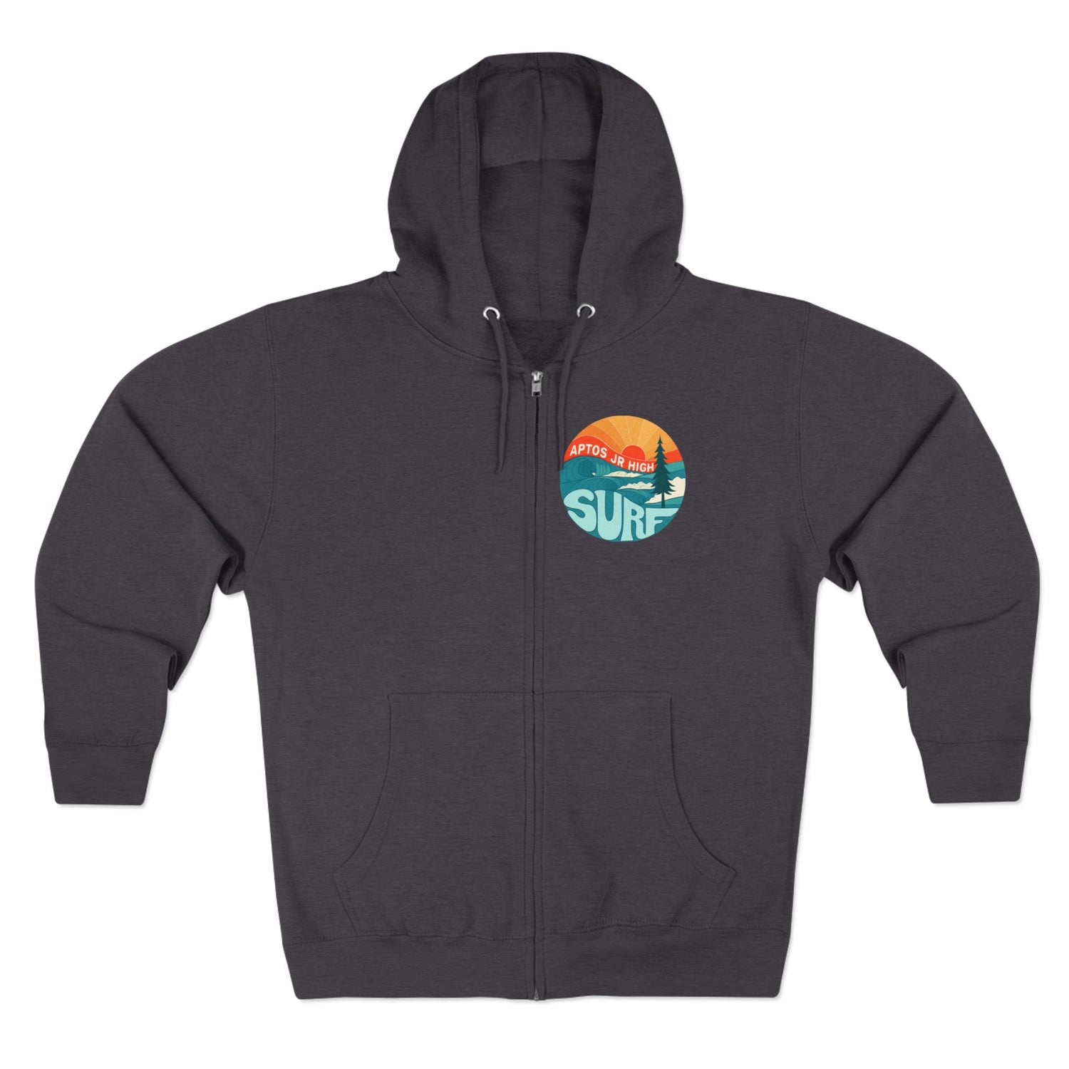 Aptos Junior High Surf Team Sunset Unisex - Zip Cotton Blend Fleece Hoodie