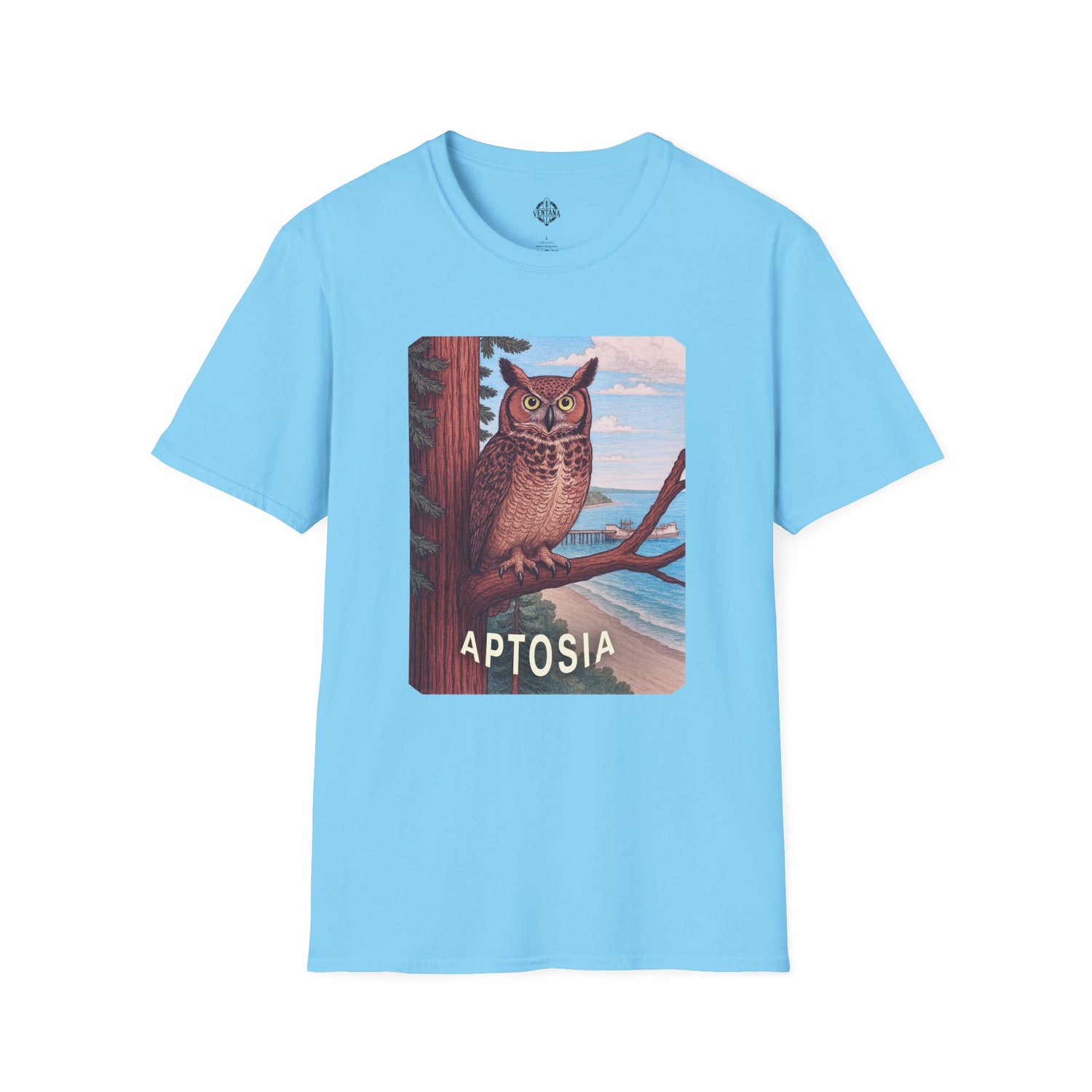 Aptos California Aptosia Owl Unisex - U.S. Cotton T-Shirt