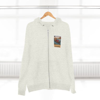 Sea Otter Lotería Unisex - Zip Cotton Blend Fleece Hoodie (La Nutria)